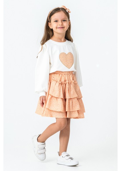 Taşlı Kalp Nakışlı Kız Çocuk 3\'lü Takım - 26K 6341 modelleri