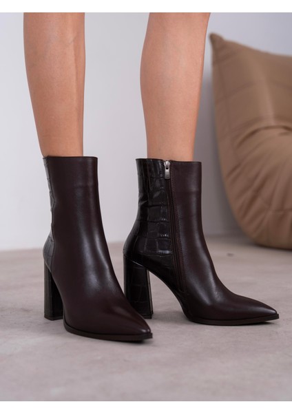 Frina Kahve Hakiki Deri Kadın Bot fiyatları