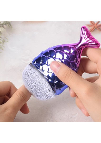 Kapaklı Toz Fırçası Balık / Mermaid Fırça - Orta Boy