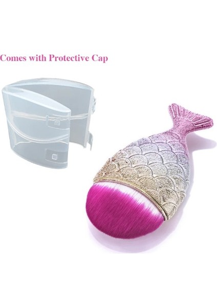 Kapaklı Toz Fırçası Balık / Mermaid Fırça - Orta Boy modelleri