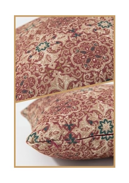 43X43 cm Desenli Kırlent Kılıfı Dekoratif Etnik Ikat Damask INTA-492 modelleri