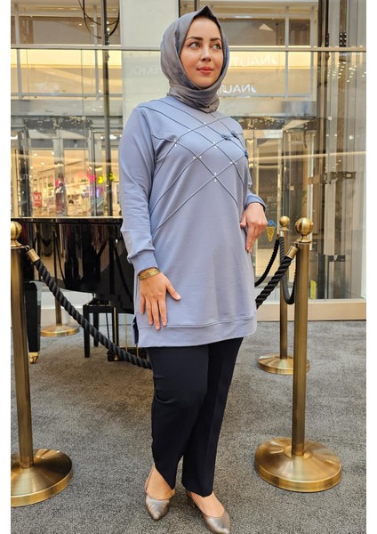 Kadın Dikme ve Taş Detaylı Tesettür Tunik fırsatları