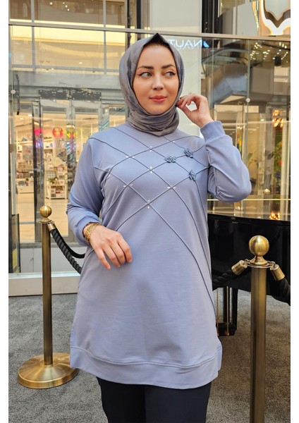 Kadın Dikme ve Taş Detaylı Tesettür Tunik indirimleri