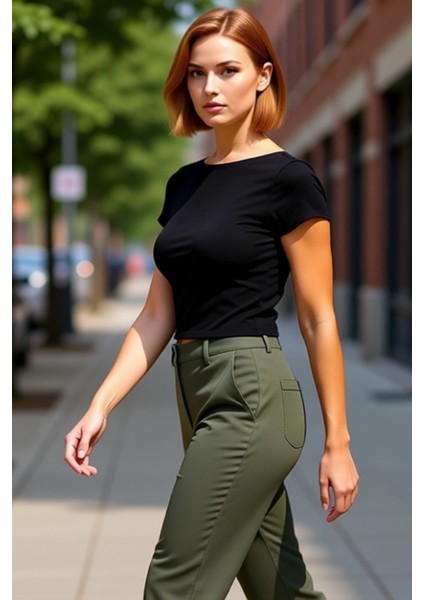 Kadın Düz Kesim Sırt Dekolteli Kısa Kollu Pamuklu Üst Kaliteli Şık Rahat Modern Zarif Günlük modelleri