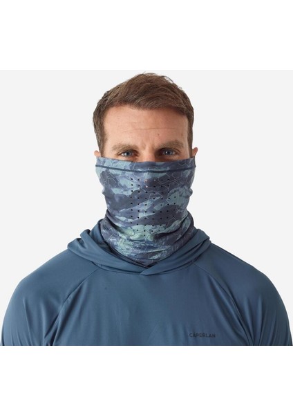 UV Korumalı Bandana Boyunluk - Balıkçılık - Mavi / Yeşil - 500