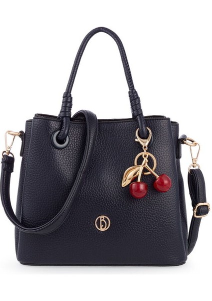 Logo Detaylı Lacivert Kadın El Çantası Riv 145-R