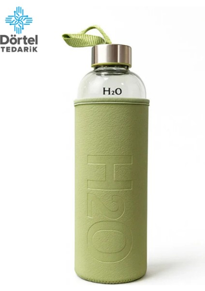 H2O Deri Kılıflı Pipetli Cam Matara 500 ml fiyatları