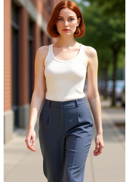 Kadın Triko Basic Tank Top Kaliteli Şık Rahat Modern Zarif Günlük fırsatları