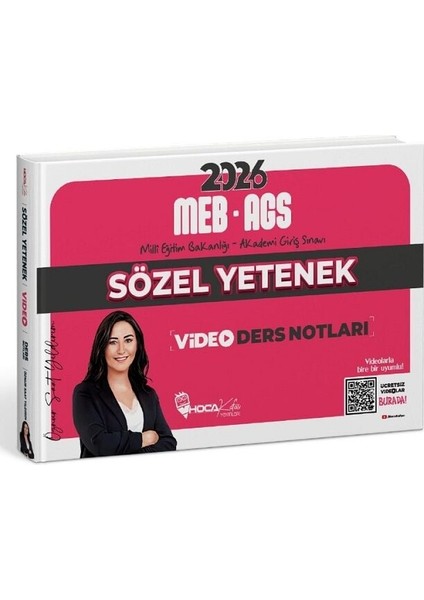 Hoca Kafası 2026 Meb-Ags Sözel Yetenek Video Ders Notları - Öznur Saat Yıldırım