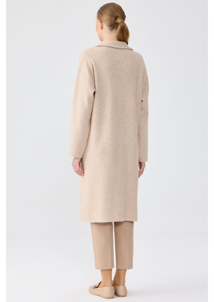 22012 Kravuze Yaka Gold Düğmeli Triko Hırka fırsatları