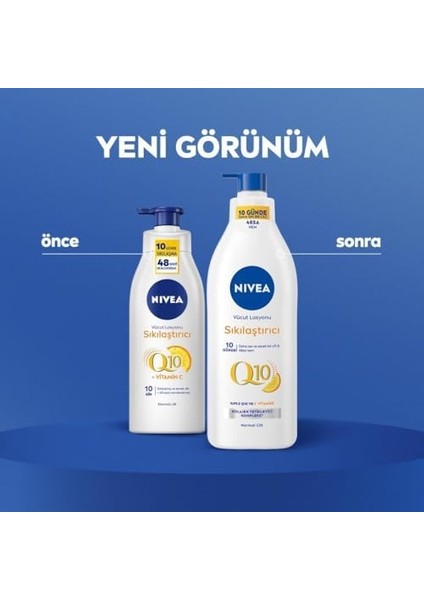 Nivea Nıvea Sıkılaştırıcı Vücut Losyonu Q10 Vitamin C 400ML,48 Saat Nemlendirme,10 Günde Sıkılaş X2ADET fiyatları