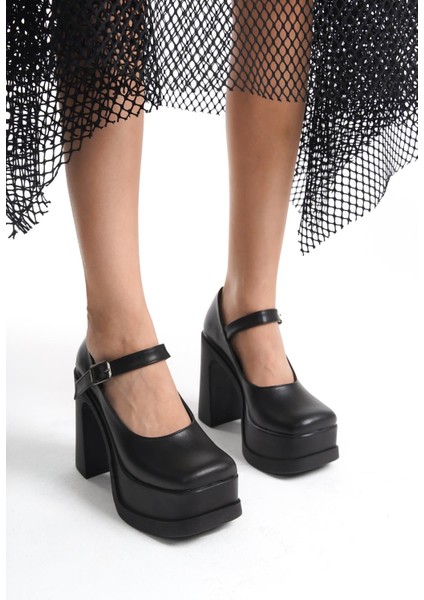 Kadın Viva Tek Baletli (12 cm ) Platform Topuklu Ayakkabı Siyah fiyatları