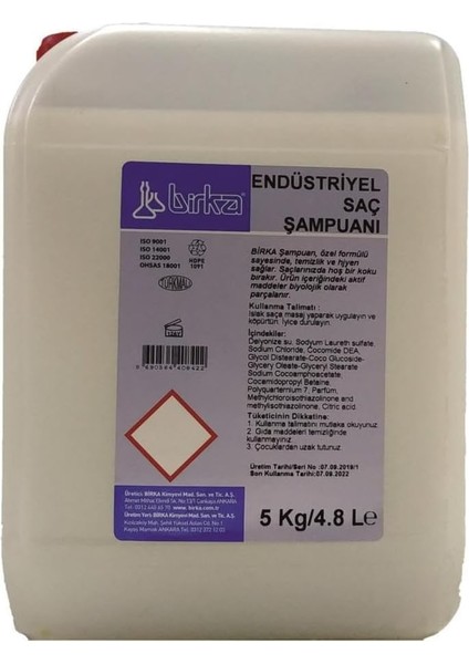 Birka Endüstriyel Saç Şampuanı 5 Kg.