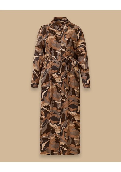 10002521314007 Belden Kemerli Cepli Desenli Tunik Elbise fırsatları