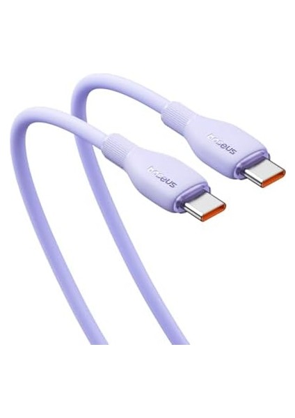 Pudding Hızlı Şarj Özellikli Type-C To Type-C Kablo 100W, 1.2 Metre, Mor modelleri