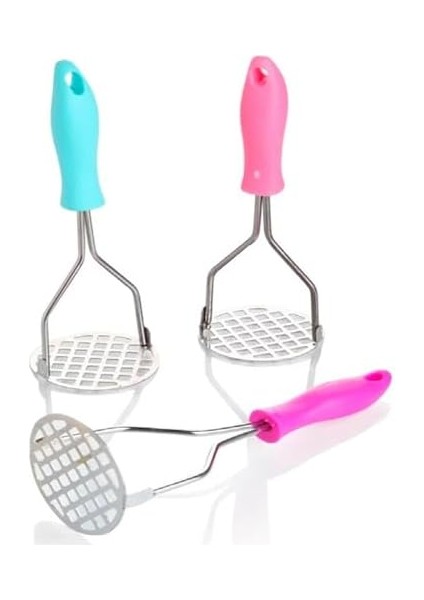 Patates Ezici, Paslanmak Çelik, Plastik Sap, Farklı Renklerde (Mor) modelleri