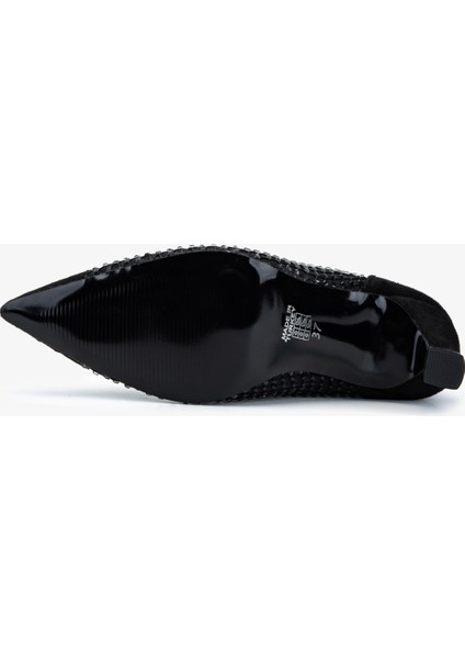 Kadın Hakiki Deri Siyah Topuklu Bot 735 8750 Bn Bot SK25-26 Sıyah Fıle indirimleri