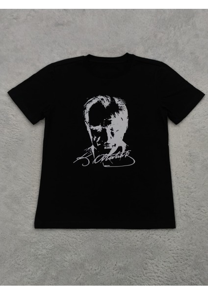 Yüksek Kalite Atatürk Baskılı Pamuklu Unisex Çocuk Tişörtü modelleri