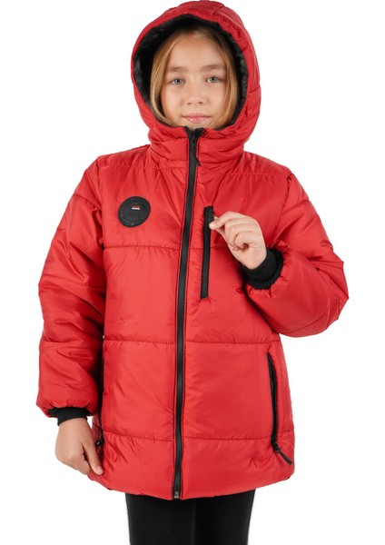 İçi Kürklü Su ve Rüzgar Geçirmez Kapüşonlu Kız Çocuk Mont modelleri