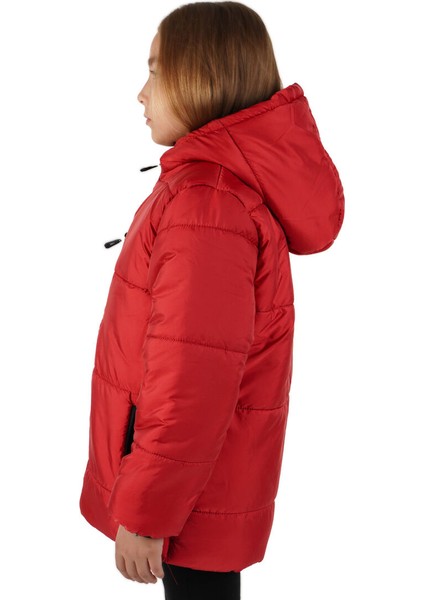 İçi Kürklü Su ve Rüzgar Geçirmez Kapüşonlu Kız Çocuk Mont fırsatları