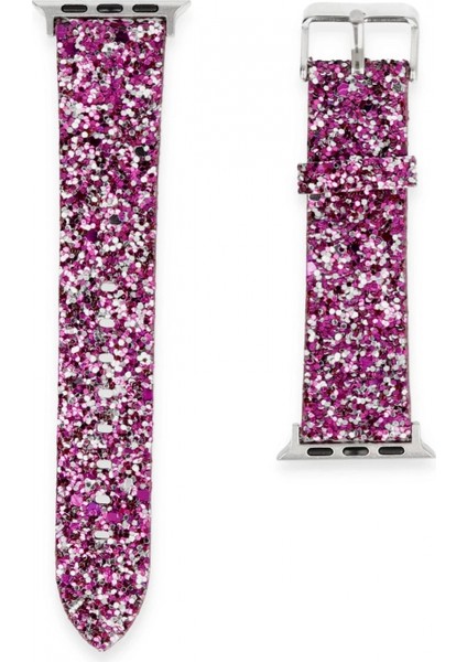 Apple Watch 42MM Starry Taşlı Kordon - Derin Mor