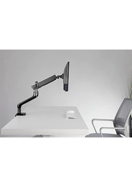 Monitör Tutucu - Masa Kelepçesi - Tekli Montaj - Gazlı Amortisör - USB Bağlantı Noktaları - 32 Inçe Kadar - Uzay Grisi modelleri