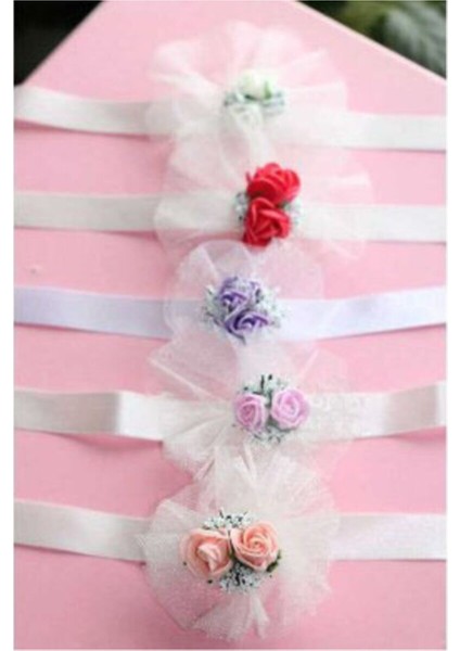 Nedime Bilekliği Lateks Güllü Renkli 10 Adet