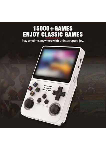 R36S Retro El Video Oyun Konsolu, 3.5 Inç IPS Ekran Video Oynatıcı 64G Tf Kart 10.000+ Oyunlar Retro El Oyun Konsolu, Açık Kaynak Linux Sistemli, Siyah modelleri