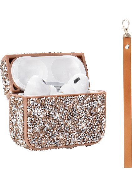 Apple Airpods Pro 1. / 2. Nesil ile Uyumlu Kılıf Şık Simli Şeffaf Bilek Askı Aparatlı Case 45 fiyatları