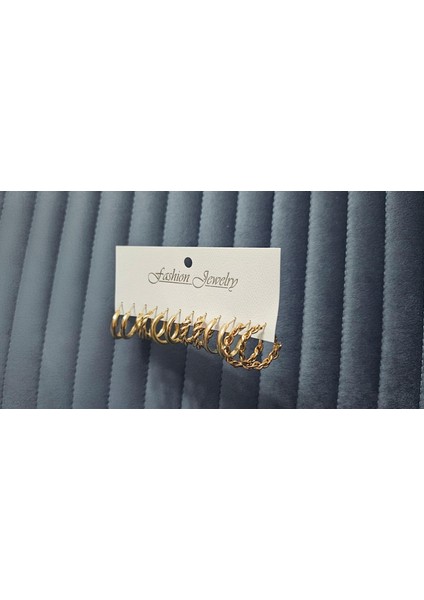 “altın Iz” Halka 12’li (6 Çift) Küpe Seti – Zarafetin Ince Dokunuşu fiyatları