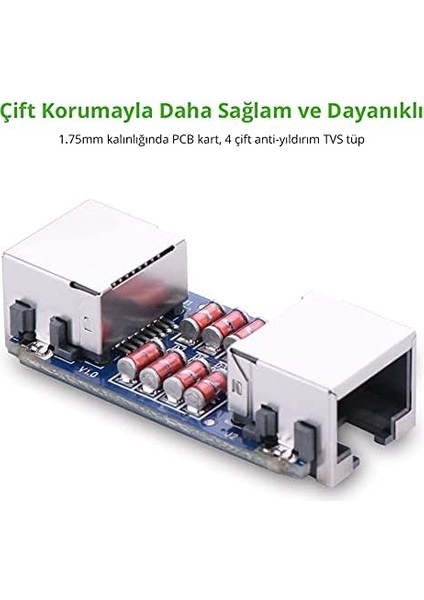 RJ45 Ethernet Kablo Birleştirici Ara Aparat Siyah modelleri