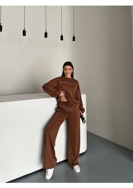 Kadın Ince Çizgi Detaylı Ikili Takım