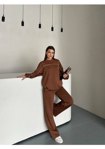 Kadın Ince Çizgi Detaylı Ikili Takım