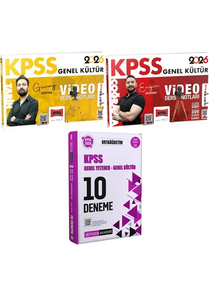 2026 Kpss Tarih Coğrafya Video Ders Notları - 2026 Kpss Ortaöğretim Çözümlü 10 Deneme