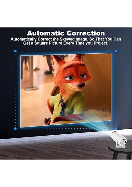 Projektör 4K Taşınabilir Projektör Video Projektörü Wifi 6 Android 11 Retroprojector 1080P Full Hd Telefon Pc Lap HDMI Ev Sineması 180° Döndürme (HY300PRO) modelleri