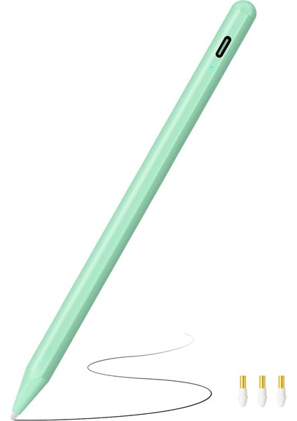 Için Stylus Kalem (2018-2024), iPad 10/9/8/7/6 Için Hızlı Şarj ve Avuç Içi Tanıma Özellikli Geliştirilmiş Kalem. Gen., iPad Air M2 11"/13"/5./4./3., iPad Pro M4 11"-13"/11''/12.9''/mini 6-5