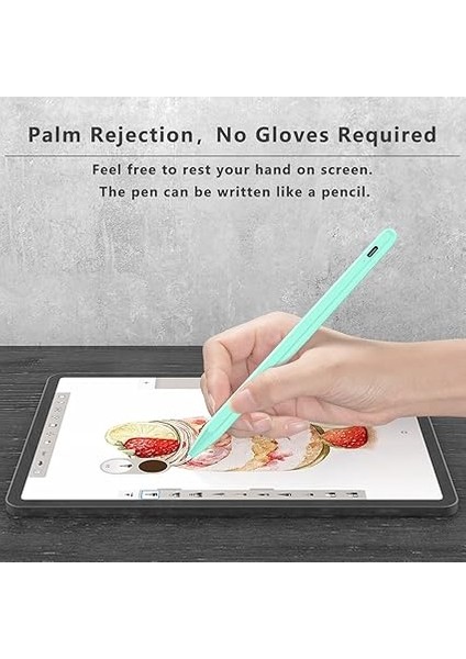 Için Stylus Kalem (2018-2024), iPad 10/9/8/7/6 Için Hızlı Şarj ve Avuç Içi Tanıma Özellikli Geliştirilmiş Kalem. Gen., iPad Air M2 11"/13"/5./4./3., iPad Pro M4 11"-13"/11''/12.9''/mini 6-5 modelleri