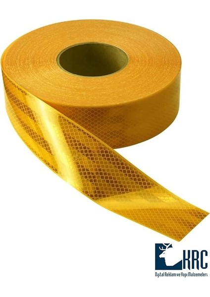 Sarı Tüvtürk Onaylı Reflektör Fosforlu Şerit Bant Petekli Reflektif Bant 5cm x 1m KRCNM216 modelleri