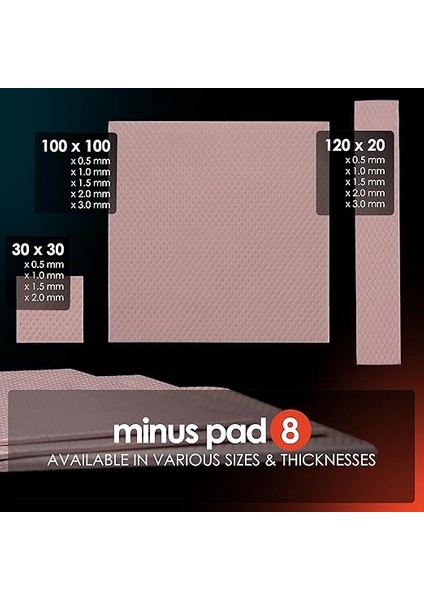 Grizzly Minus Pad 8 Isı Iletken Macunu 8 W/m·k - Isı Iletken Macun (100 Mm, 100 Mm, 0,5 Mm, -100-250 °c) indirimleri
