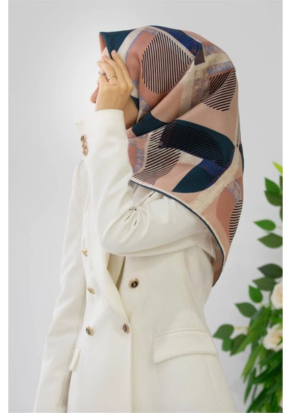 Twill Ipek Eşarp Lacivert / Vizon 51918