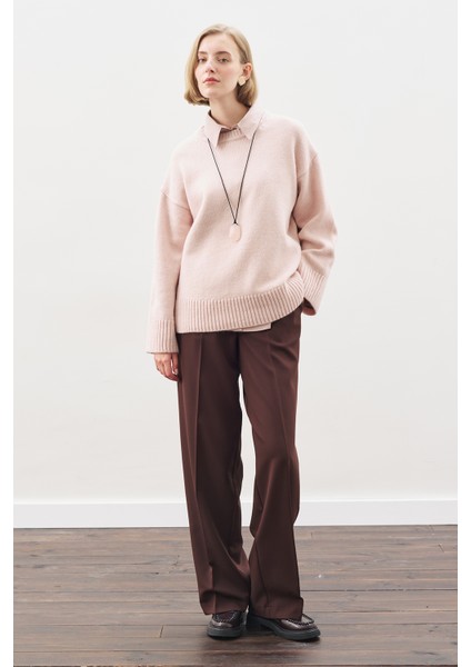 Chunky Oversıze Kazak Pembe indirimleri