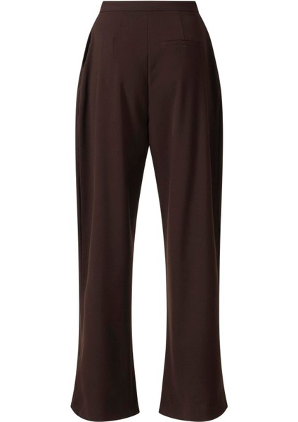 Yandan Bağlamalı Palazzo Pantolon Acı Kahve