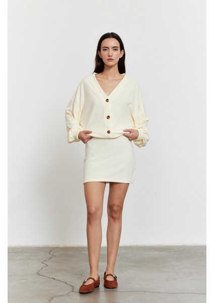 Havlu Kumaş Etek Bej