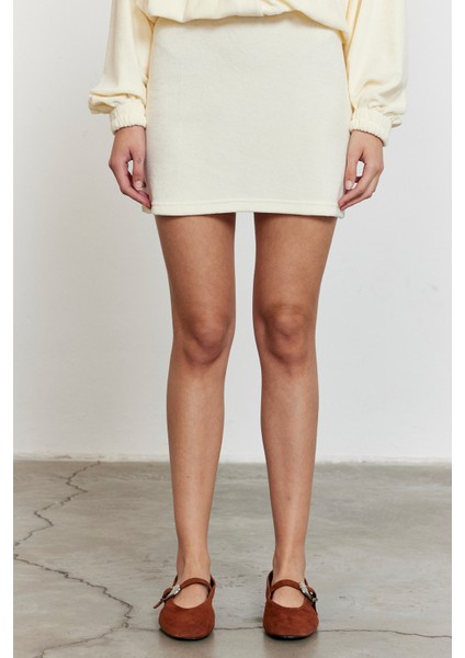 Havlu Kumaş Etek Bej modelleri