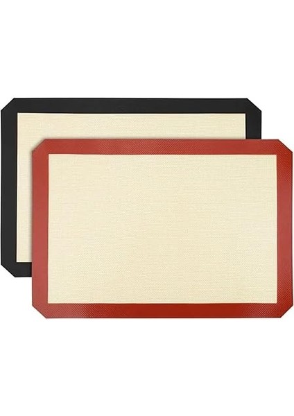 Fırınlanabilir Kendinden Yağlı Silikon Pişirme Matı, Profesyonel Silpat Yanmaz Yapışmaz Yıkanabilir Silikon Pişirme Matı 30CMX40CM indirimleri