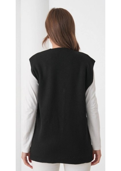 Kadın Anne Büyük Beden Fitilli Yün Triko Yelek fiyatları