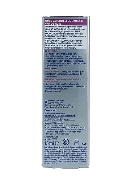 Nıvea Cellular Expert Filler Sıkılaştırıcı Yaşlanma Karşıtı Göz Kremi 15 Ml,hyaluronik Asit ve Folik Asit