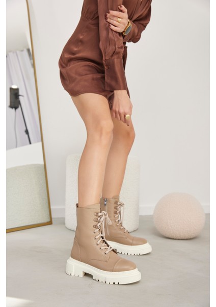 Marcela Vizon Renkli Hakiki Deri Kadın Postal