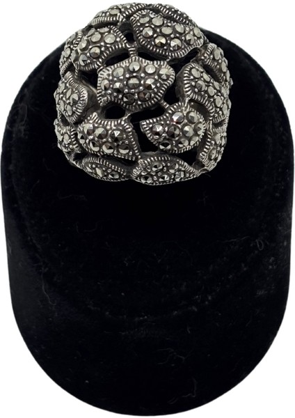 Markazit Taşlı Kubbe Gümüş Kadın Yüzük- Mk1 fiyatları