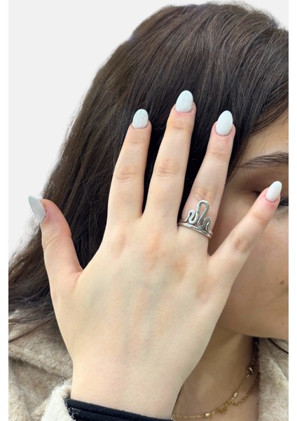 Flamme Modern Tasarım Gümüş Kadın Yüzük fiyatları